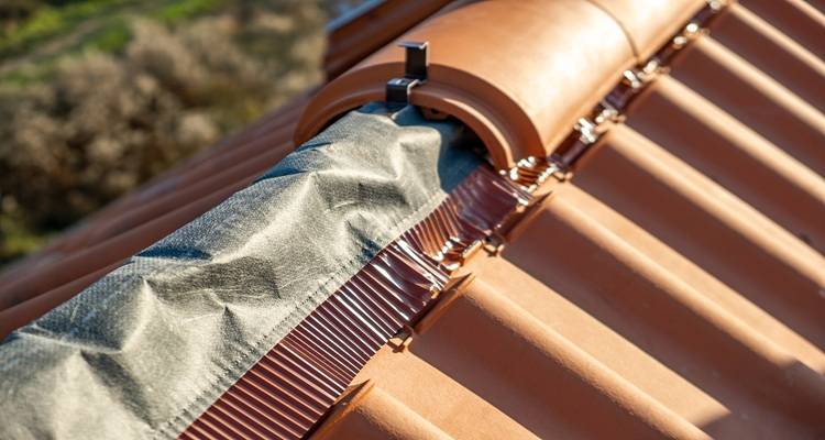 ridge membrane terracotta roof