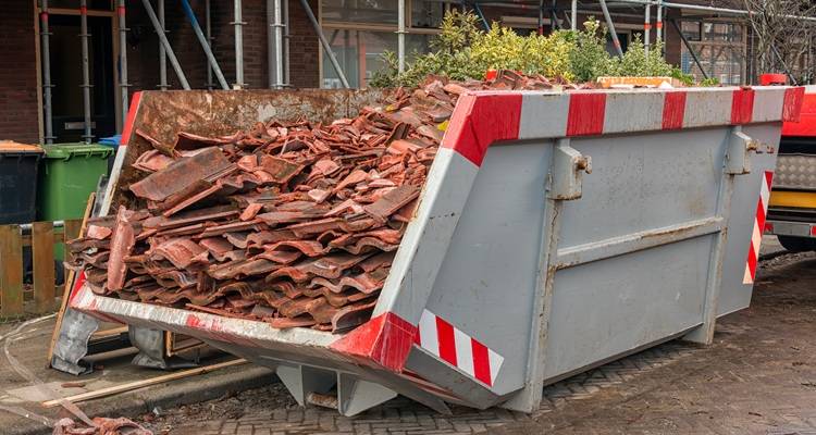 grey skip red tape