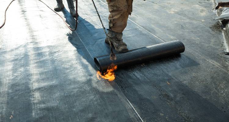 torch legs felt roof