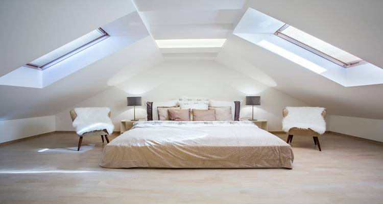 interior of low loft conversion