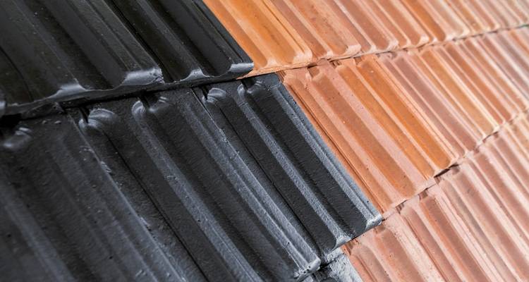 black and orange tiles